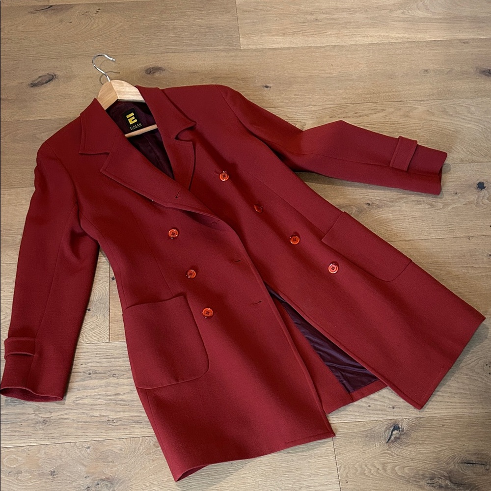 Vintage Designer Rich Red Double-Breasted Blazer